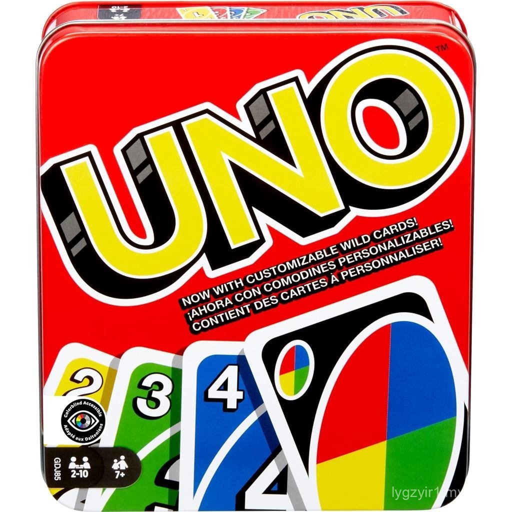 Mattel Games UNO Card Game for Kid, Adult & Family Nights & Partys, Travel & Vacations, Color Blind 