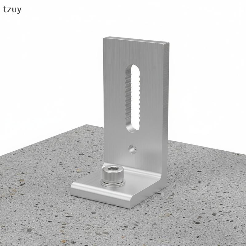 [tzuy] L-Foot/L-Feet Mount Aluminium Braet สําหรับรองรับรางแผงโซลาร์เซลล์