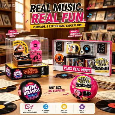 ใหม่เครื่องเล่นแผ่นเสียงเล่นได้ Miniverse ของ MGA – แผ่นเสียงการทํางานเล็กๆ, สะสม Beethoven วินเทจ, ตกแต่งโต๊ะน่ารักและของขวัญที่ไม่ซ้ําใคร