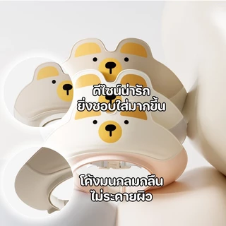 หมวกอาบน้ำเด็ก หมวกสระผมเด็ก ปรับขนาดได้ ป้องกันน้ำเข้าตาและหู น่ารัก อุปกรณ์อาบน้ำ