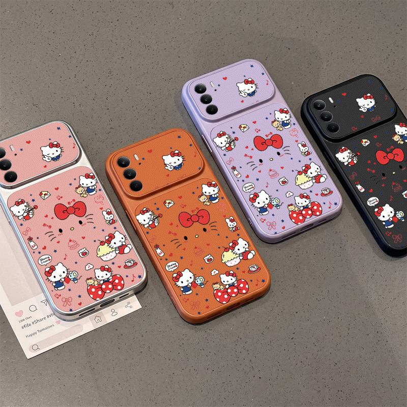 เคสสําหรับRealme c75 c71 c75x C73 C85 PROเคสโทรศัพท์Anxety Softcaseซิลิโคนกันกระแทกปกการออกแบบใหม่ความงามน่ารักการ์ตูนแมวสีม่วงสําหรับสาวKNXMM3