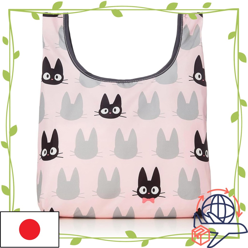 【Direct From Japan】Marushin Mini Eco Bag Ghibli Kiki's Delivery Service Jiji Jiji Pattern Cute Goods