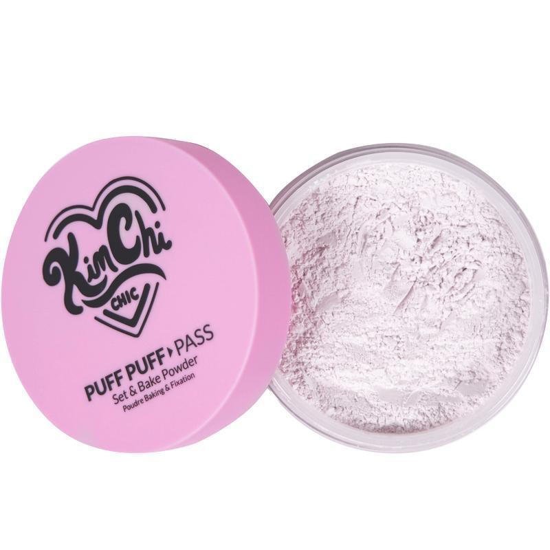 KimChi Chic Puff Pass Set & Bake Powder มีแป้งข้าวและวิตามิน-E น้ําหนักเบาและกึ่งโปร่งใส 5ZPW