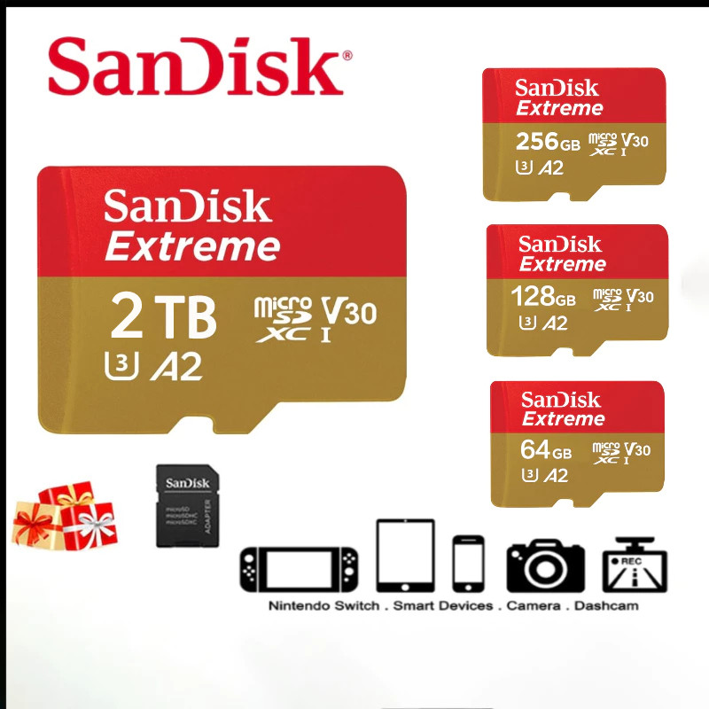 Extreme U3 TF Flash Card 64/256/1TB Micro SD การ์ดหน่วยความจําความจุสูงสําหรับเกมคอนโซลแท็บเล็ต