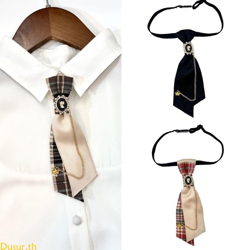 Dusur Ivy League Styles Chain Tie สําหรับวัยรุ่นสําหรับผู้ใหญ่ชุดสูทแบบปรับได้สําหรับกิจกรรมในโรงเรี