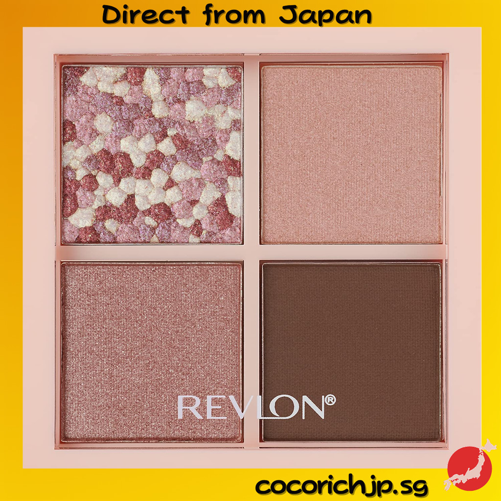 Revlon Dazzle Eyeshadow Quad 004 Rosy Brown (โทนสี Rose Brown) อายแชโดว์ 4 สี 4 เนื้อสัมผัส พัฒนาในญ