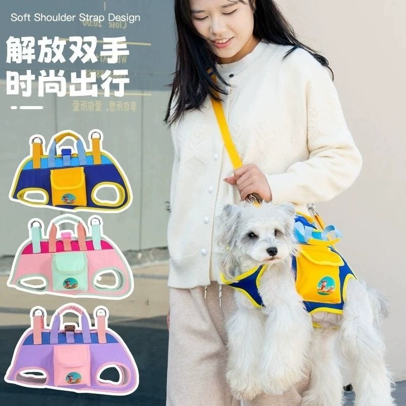 Pet Portable Outing Handbag Rainy Day Walking Dog Handy Tool Messenger Bag Dog Chest Bag Dog
