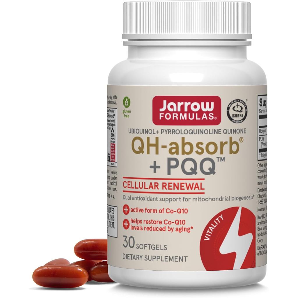 สูตร Jarrow QH-absorb + PQQ - 30 Softgels - ผลิตภัณฑ์เสริมอาหาร รองรับ Mitochondral Biogenesis, Ener