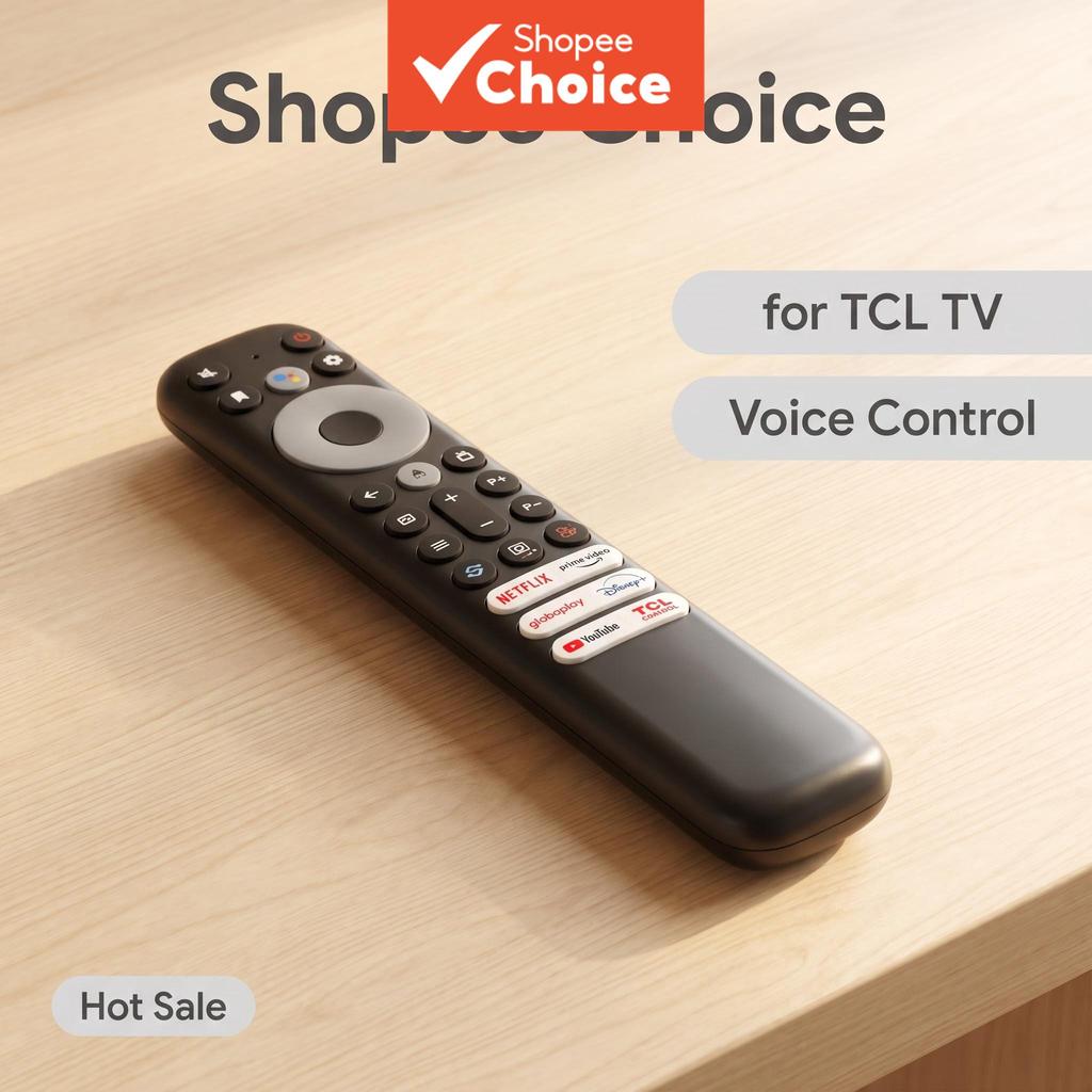 เหมาะสําหรับรีโมทคอนโทรลของ TCL Android / Google TV ที่มาพร้อมฟังก์ชันสั่งงานด้วยเสียง