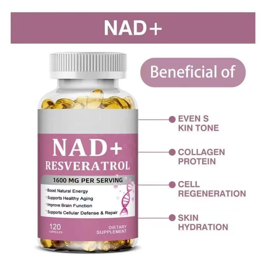 [สต๊อกพร้อม] แคปซูล NAD พร้อมสต็อก ขายร้อน NAD+NAD+NAD แคปซูล 120 แคปซูล WJG