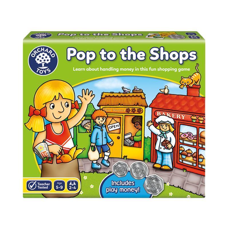 Orchard Toys Street Shopping Board Game คํานวณคณิตศาสตร์ปฏิสัมพันธ์ระหว่างพ่อแม่และลูกของเล่นเพื่อกา