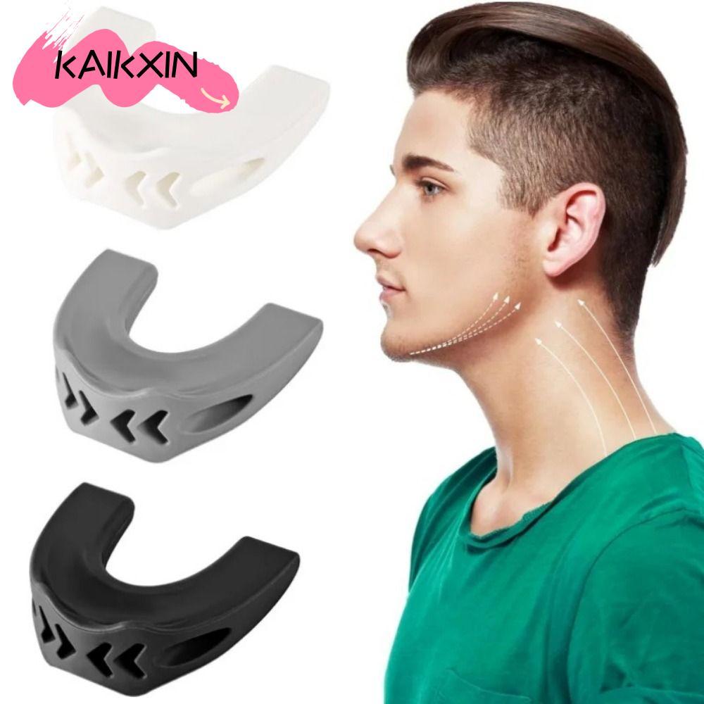 KAIXIN Jaw Exerciser, Anti-stress แบบพกพา Redefine Jawline Trainer, Facial Trainer 40/50/60Lbs Face 