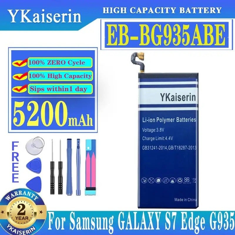 แบตเตอรี่โทรศัพท์มือถือ 5200mAh สําหรับ Samsung Galaxy S7 Edge G935 G935FD SM-G935F Stable EB-BG935A