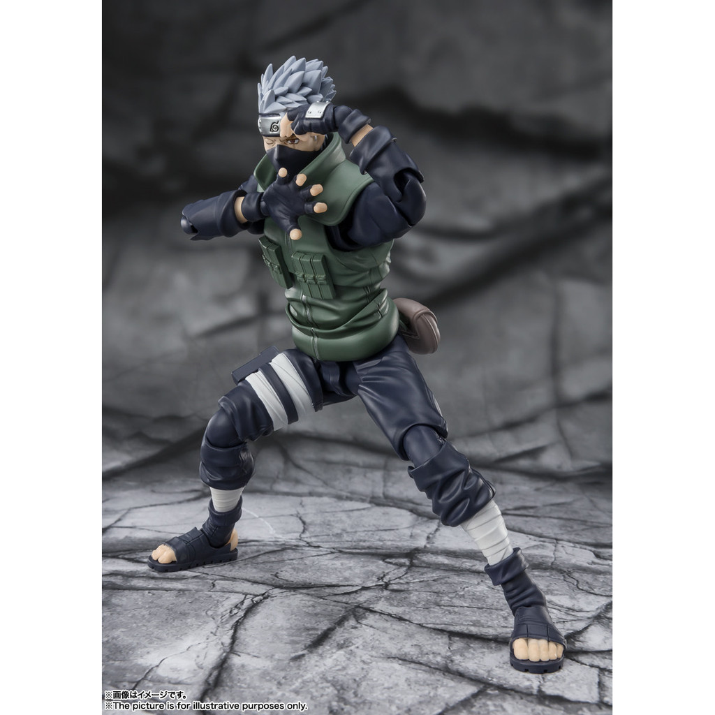 [วีรบุรุษโลก] Bandai SHF Naruto Naruto Hatake Kakashi 2.0 Reputable Writing Chakra-แท้