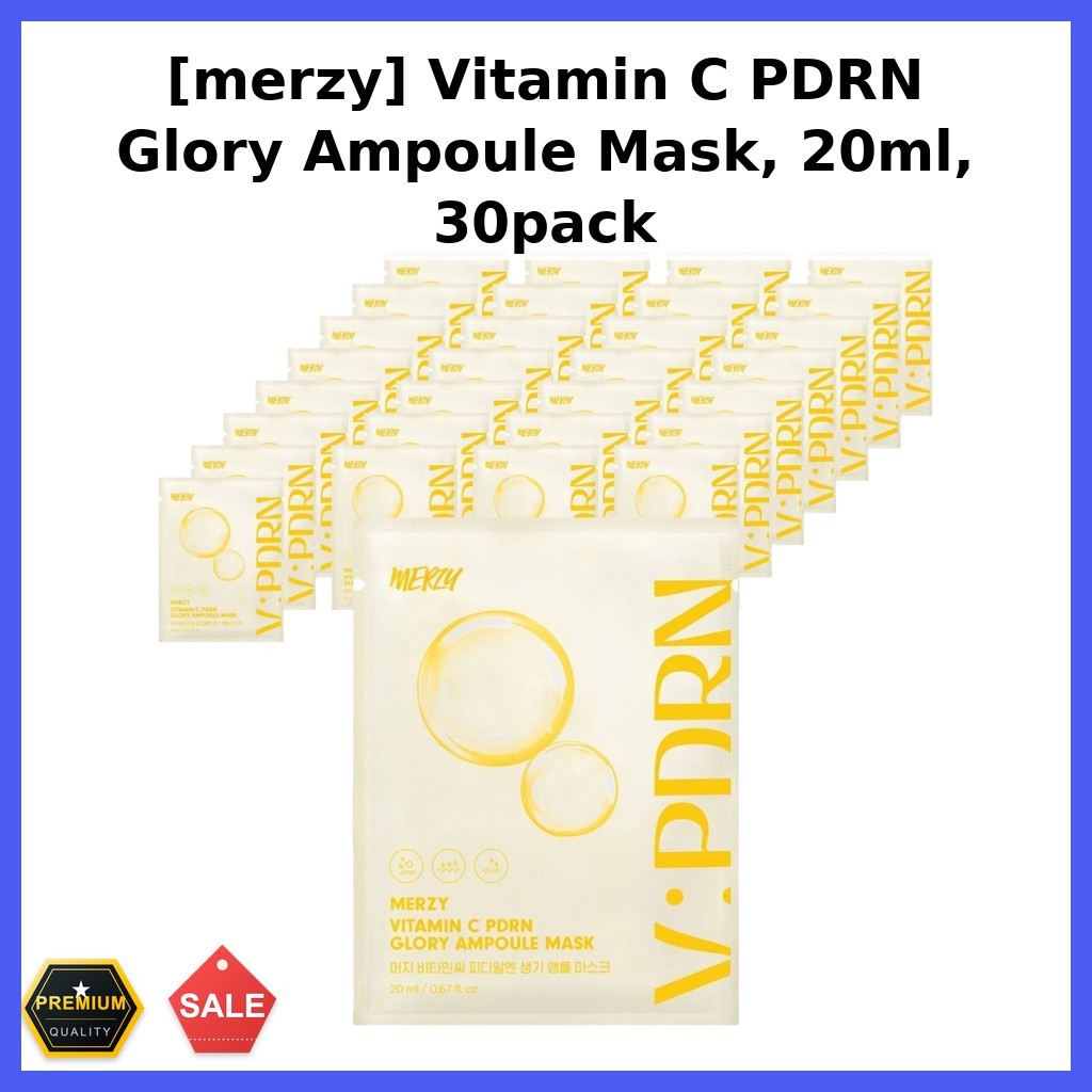 [merzy] Vitamin C PDRN Glory Ampoule Mask, 20ml, 30pack / Korean Ampoule Mask / Vitamin C Glow / ของ