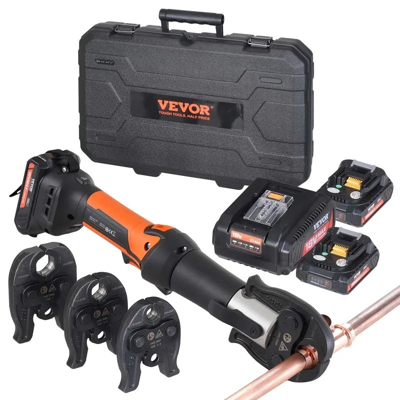 IH1P SucceBuy Pro กดเครื่องมือ 18V ไฟฟ้าท่อ Crimping TOOL สําหรับ 1/2 "3/4" 1" ท่อทองแดงกดชุดเครื่อง