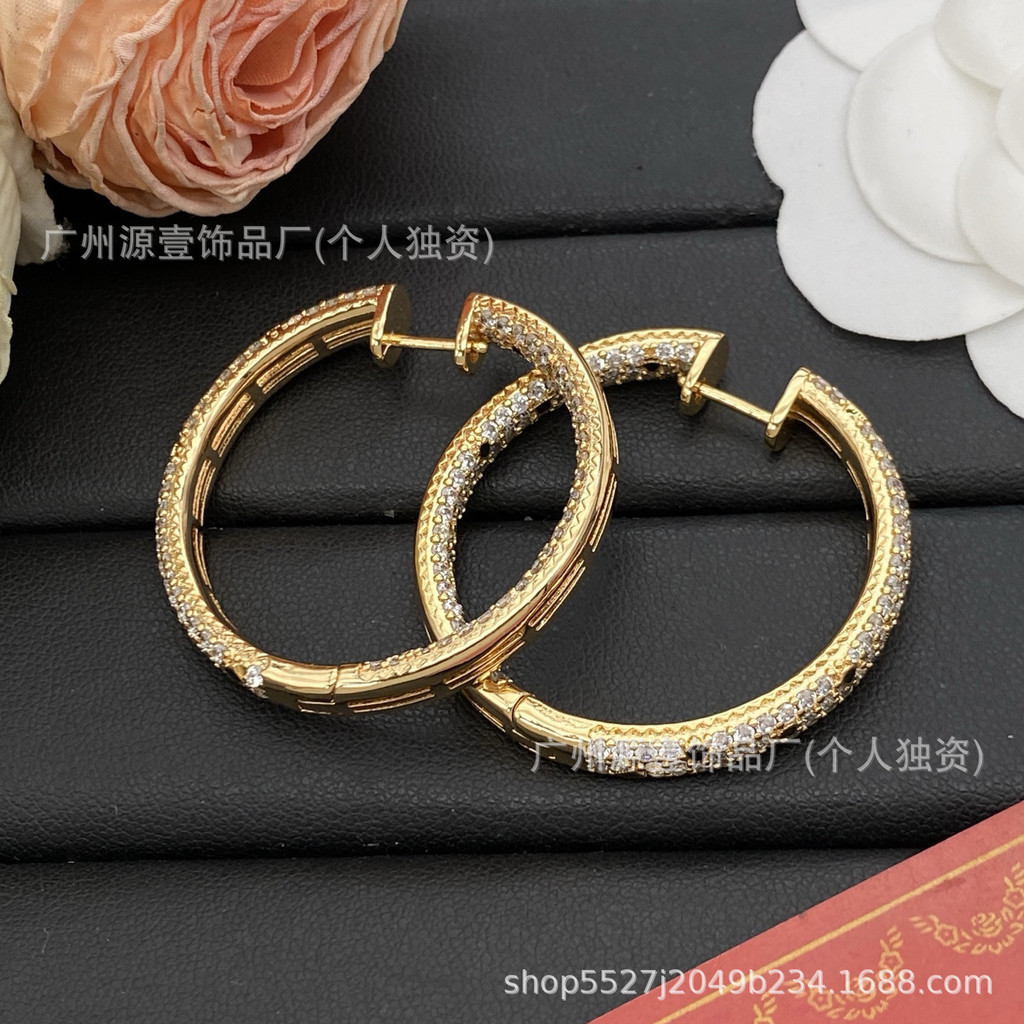 Kajia 26P Zircon ต่างหู CA บ้านอารมณ์หรูหราต่างหูหญิง 925 เข็มเงิน 810alding