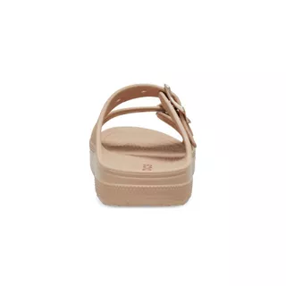 CROCS รองเท้าแตะผู้หญิง SATURDAY METALLIC BUCKLE SANDAL - BLUSH
