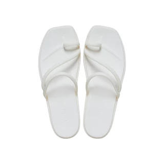 CROCS รองเท้าแตะผู้หญิง MIAMI TOE LOOP SANDAL รุ่น 209862-0WV - CHALK