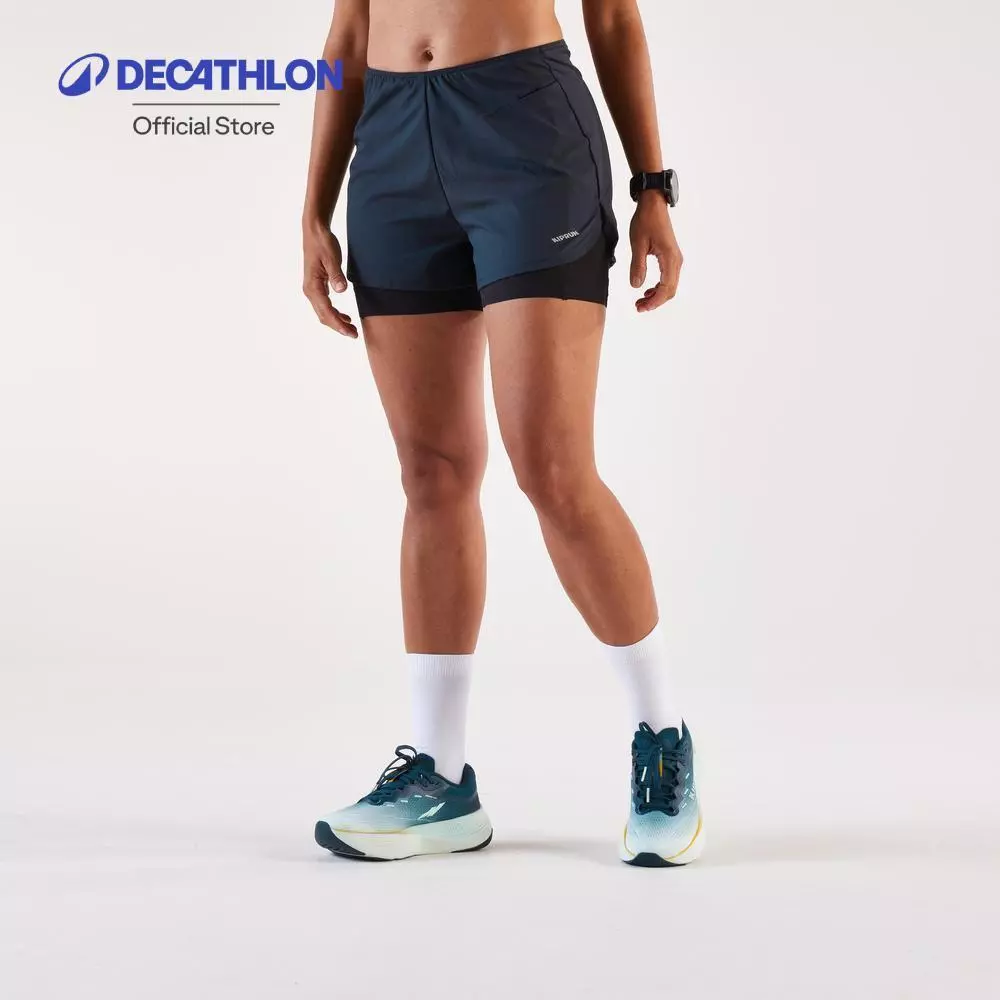 Decathlon Women'S 2In1 Running Shorts กางเกงวิ่งขาสั้น 2-In-1 สำหรับผู้หญิง รุ่น Kiprun Run 500 Comfort