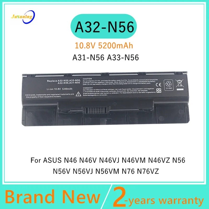 แบตเตอรี่แล็ปท็อปสําหรับ Asus A32-N56 A33-N56 R503C B53V B53A F45A F55 F45U R500N R500VD Series