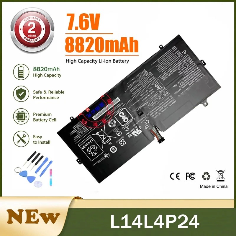 7.6V 66WH L14L4P24 L14M4P24 แบตเตอรี่แล็ปท็อปสําหรับ Lenovo YOGA 4 PRO YOGA 900-13ISK 900-IFI 900-IS