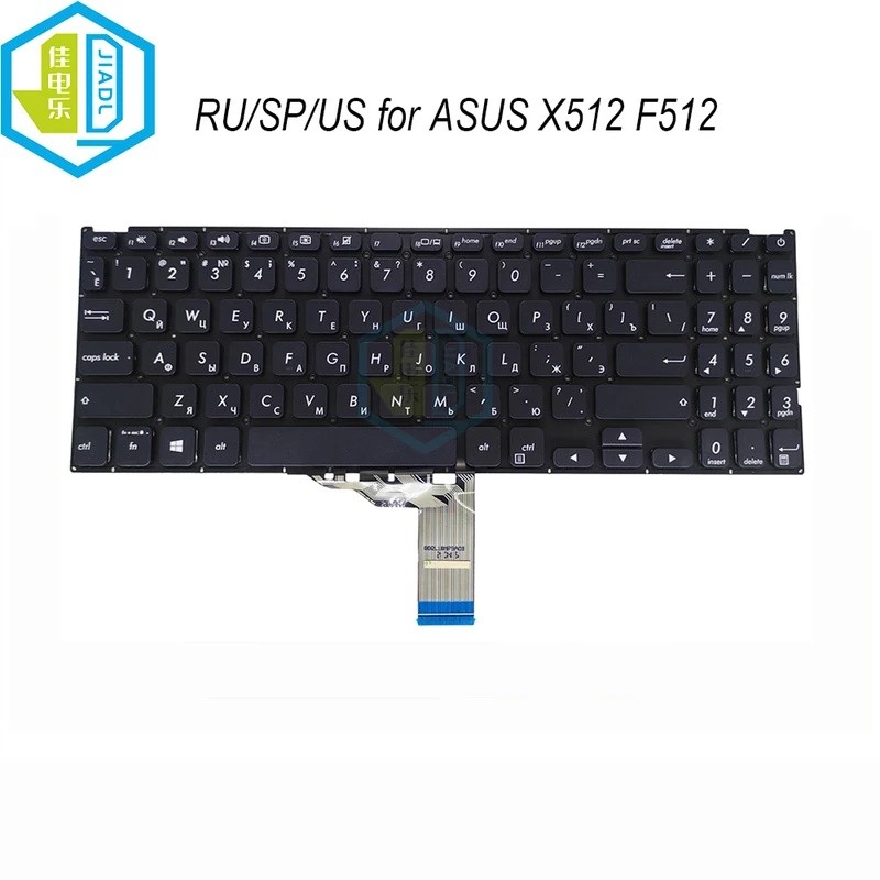 แล็ปท็อป US RU รัสเซียคีย์บอร์ดละตินสเปนคีย์บอร์ดสําหรับ ASUS Vivobook X512D X512JA X512UA X512FA X5