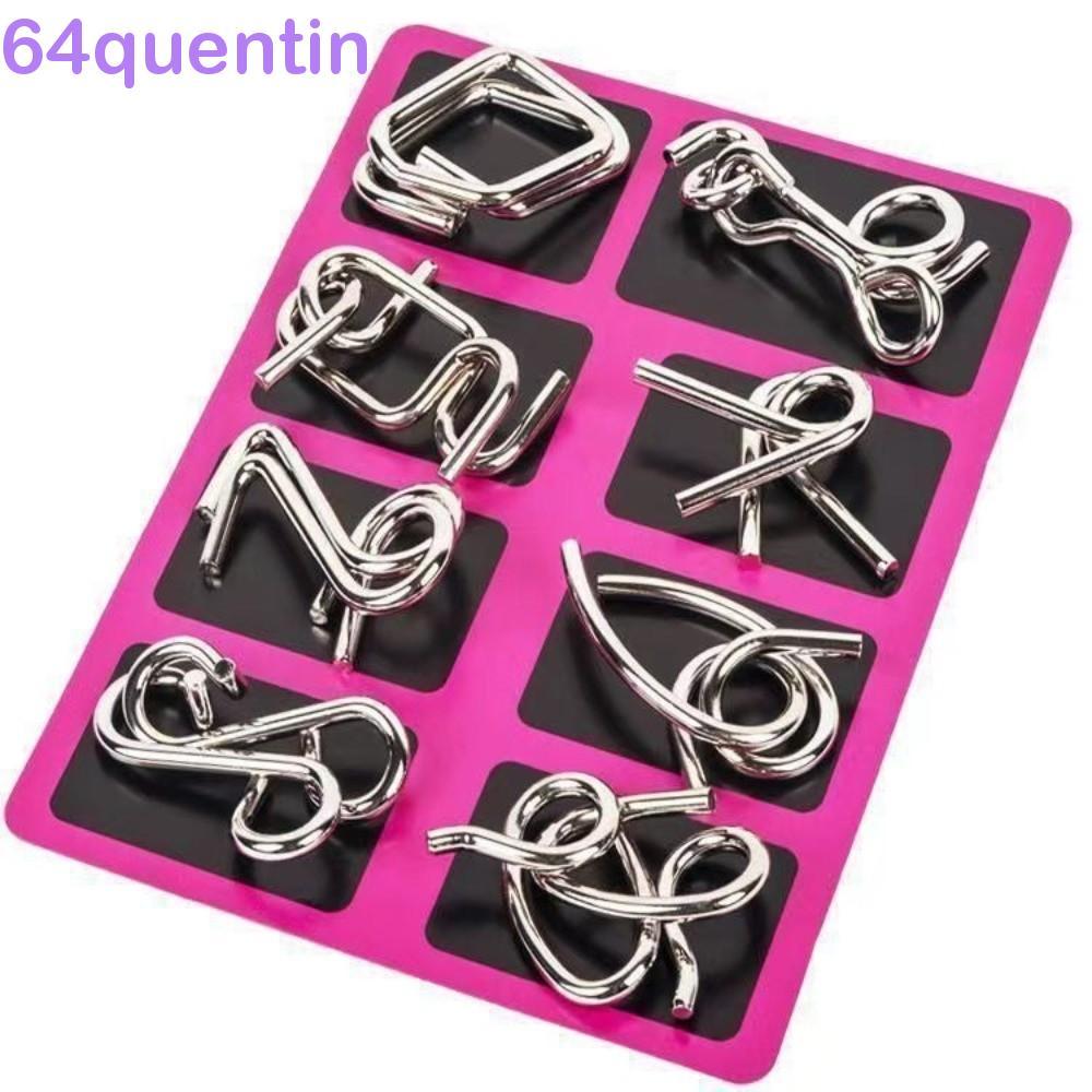 QHENTIN Wire IQ Games, 3D Design Set 8 Montessori Puzzle Toy, IQ Games Puzzle Wire การออกแบบทางปัญญา