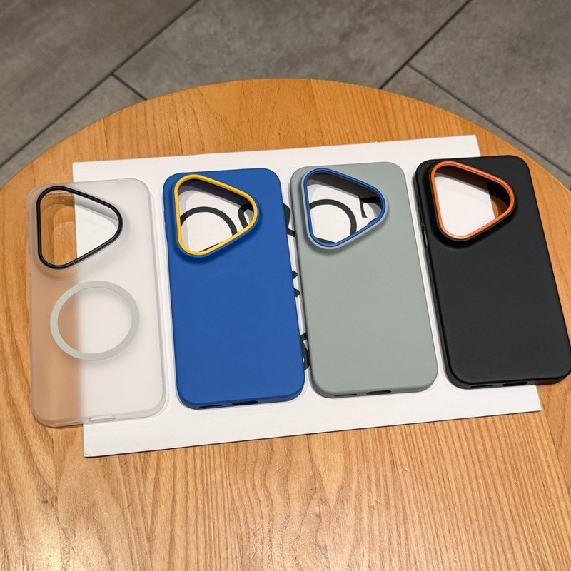 เคสโทรศัพท์ Huawei Pura/Mate/90/80/70/60/Pro/ProMax/Pro+/ Ultra/RS/Air เย็บสองสีแม่เหล็กน้ําหนักเบา Rock Sand ผิวรู้สึกลายนิ้วมือไม่ติด