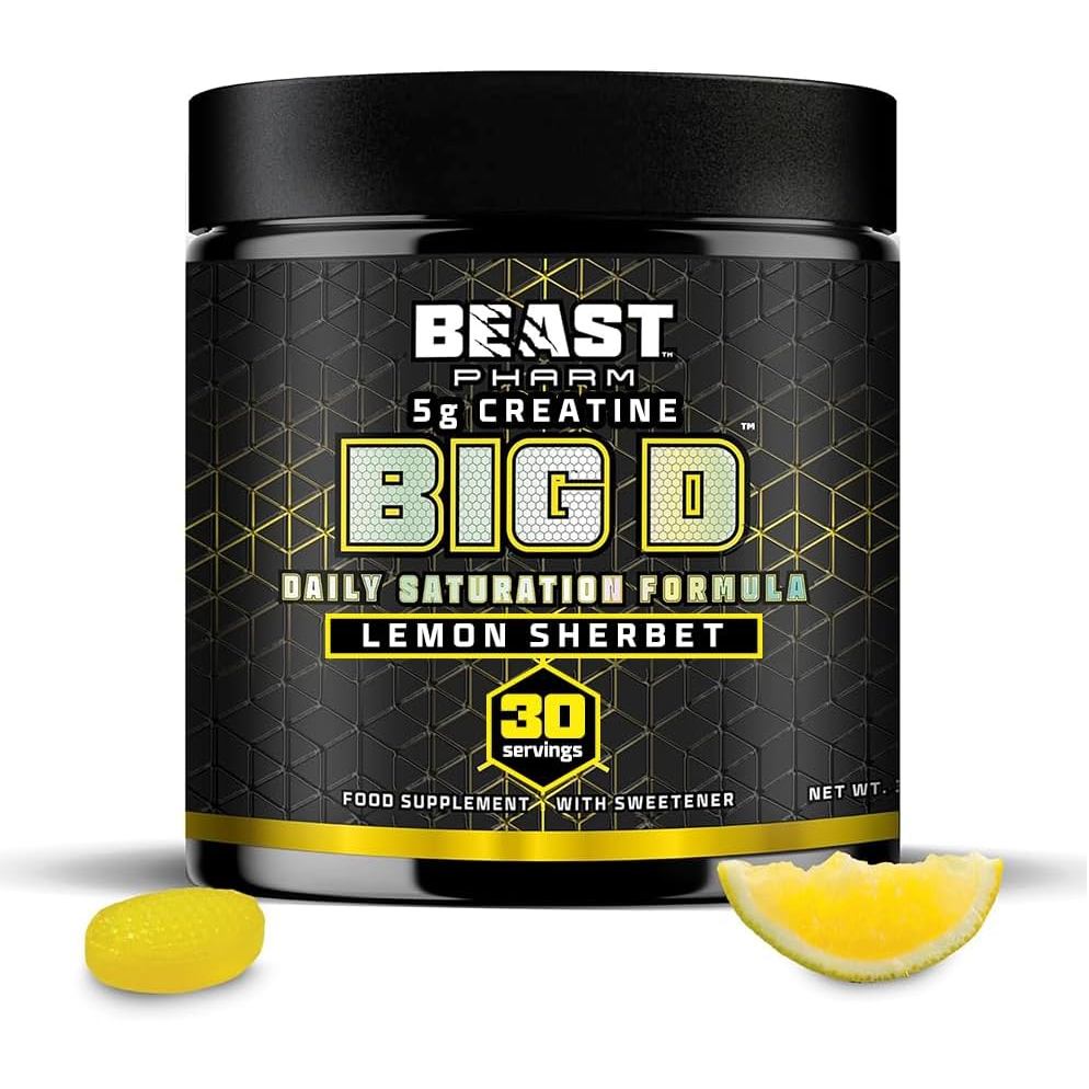 Beast Big D Performance Formula with Creatine Monohydrate Powder และส่วนผสมที่จดสิทธิบัตรสําหรับ Dai