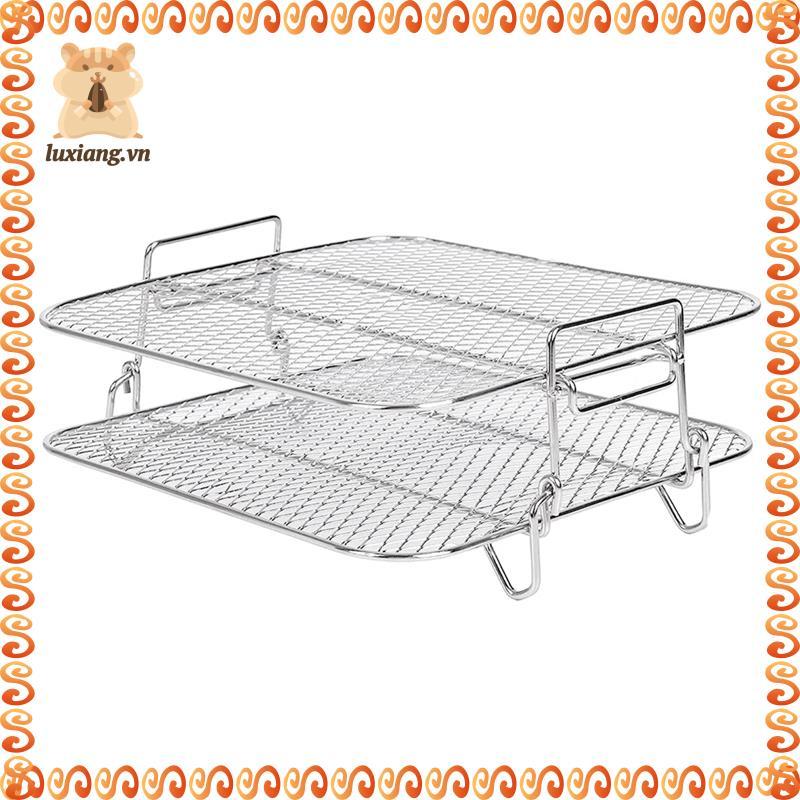 Air Fryer Rack สําหรับ 5.5L Air Fryer, 2 ชั้น Air Fryer Grill/ชั้นวาง/Dehydrator Rack Square ,Air อุ
