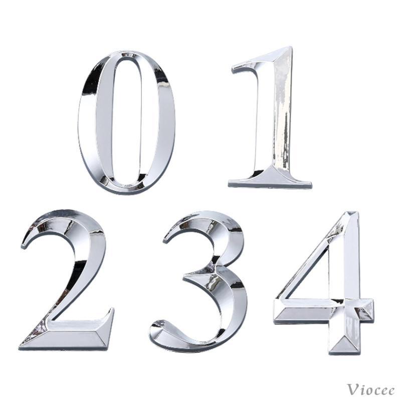 [Viocee] House Number 3D House Number Weatherproof Outside Decorative Modern 6 ชิ้น
