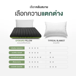 Orientas หมอนเต๋าสลบเหมือด Gyokuro หมอนเมมโมรี่โฟม เพื่อสุขภาพ ออกแบบ 2 โทน ส่วนผสม ชาเขียว ชาร์โคล