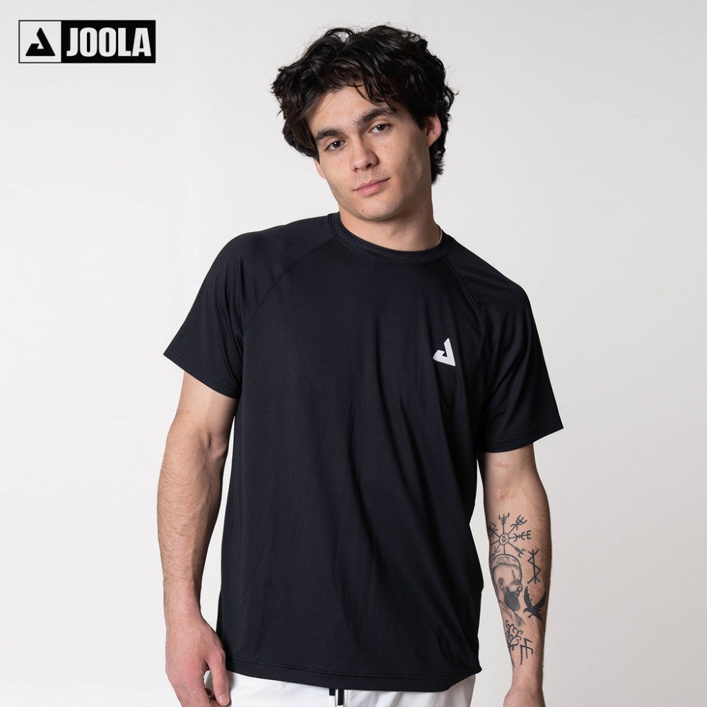 พร้อมสต็อก JOOLA Club Olympic Table Tennis Training Vertical Letter Print Short Sleeves Mens and Wom