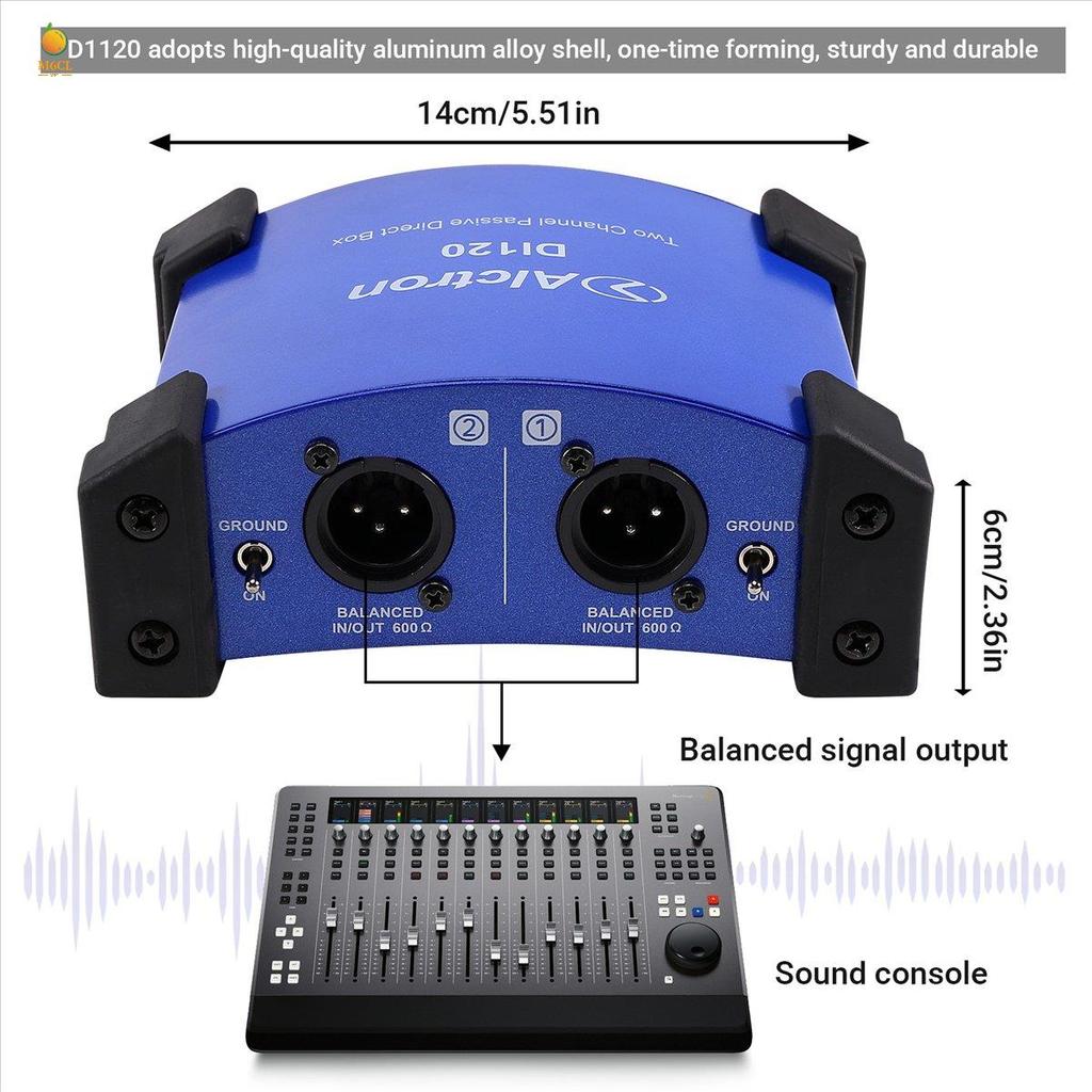 DI120 Two-Way Passive DI Box Impedance Converter DI BOX Stage Effect Device. hhtterth