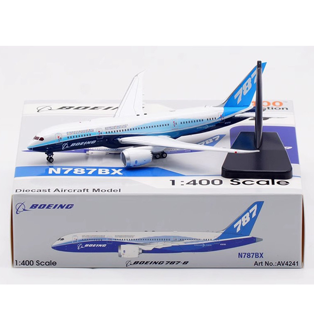 การบิน 1/400 โบอิ้งโรงงานเดิมเคลือบโบอิ้ง 787-8 n787บีเอ็กซ์ พร้อมตัวอักษรจีนในฝัน
