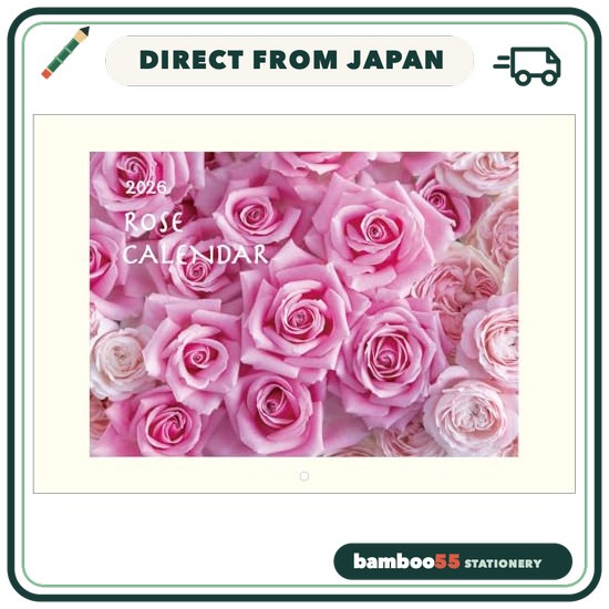 Direct From Japan Active Corporation 2026 Calendar, Wall-Mounted, Rose Calendar, 26ACL-14, 2026, Jan