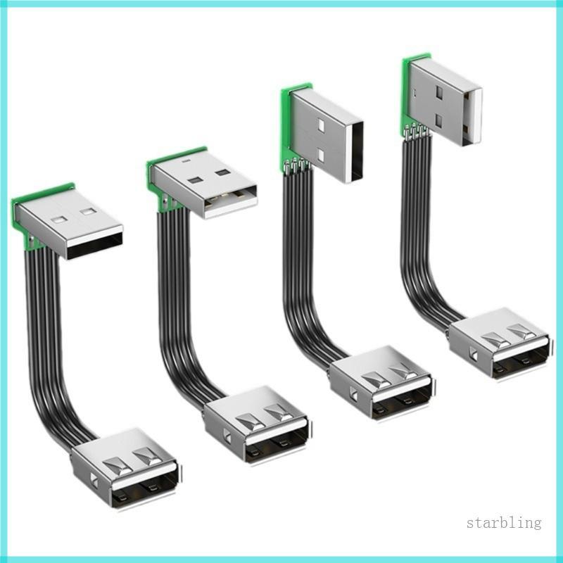 Star USB2 0 สายต่อแบน FPV แบน Slim บางริบบิ้น 480Mbps ถ่ายโอนข้อมูลเหมาะสําหรับแล็ปท็อปรองรับ 5V2A C