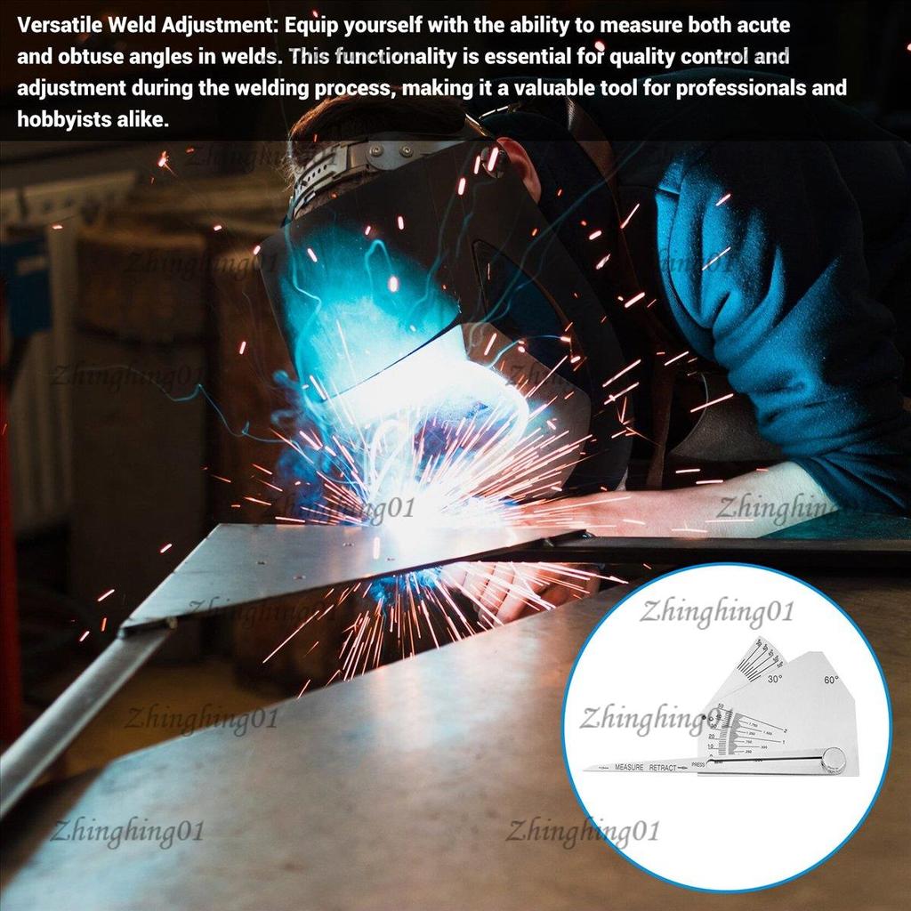 Zhinghing01gSkew-T Fillet Weld Gauge Gage ตรวจสอบมุมของสมาชิกแนวตั้ง Weld -Side Obtuse การตรวจสอบการ