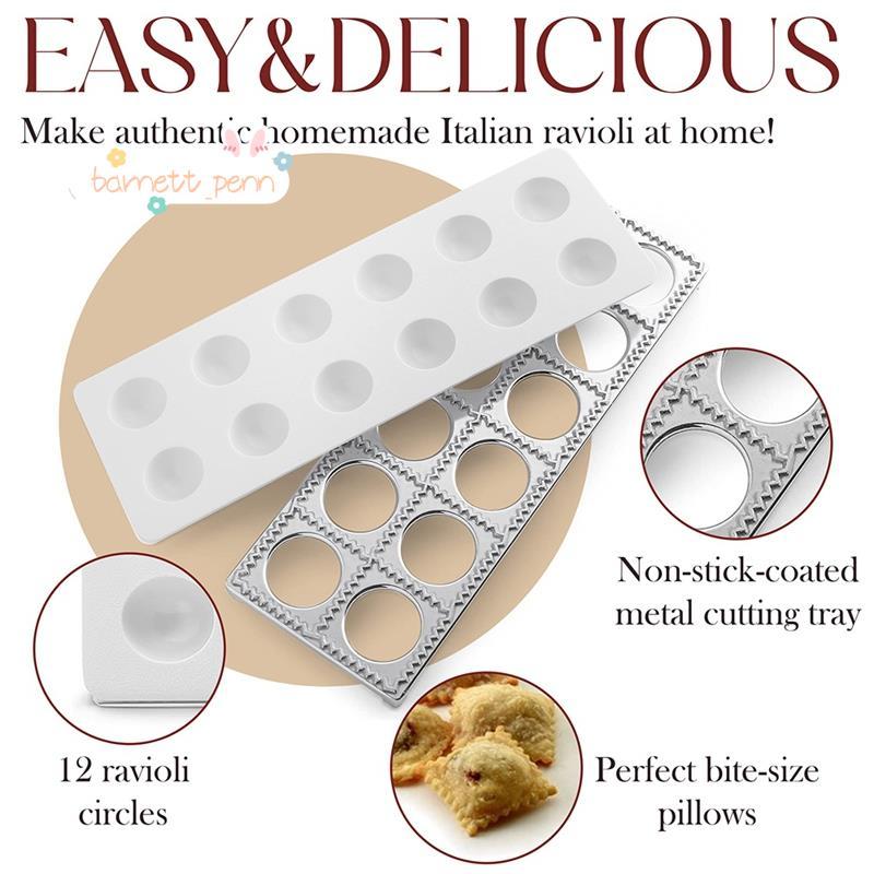 Ravioli Maker กดแม่พิมพ์ Potsticker เนื้อ Dumpling Maker, Ravioli แสตมป์พาสต้าชุดทําพาสต้าเครื่องมือ
