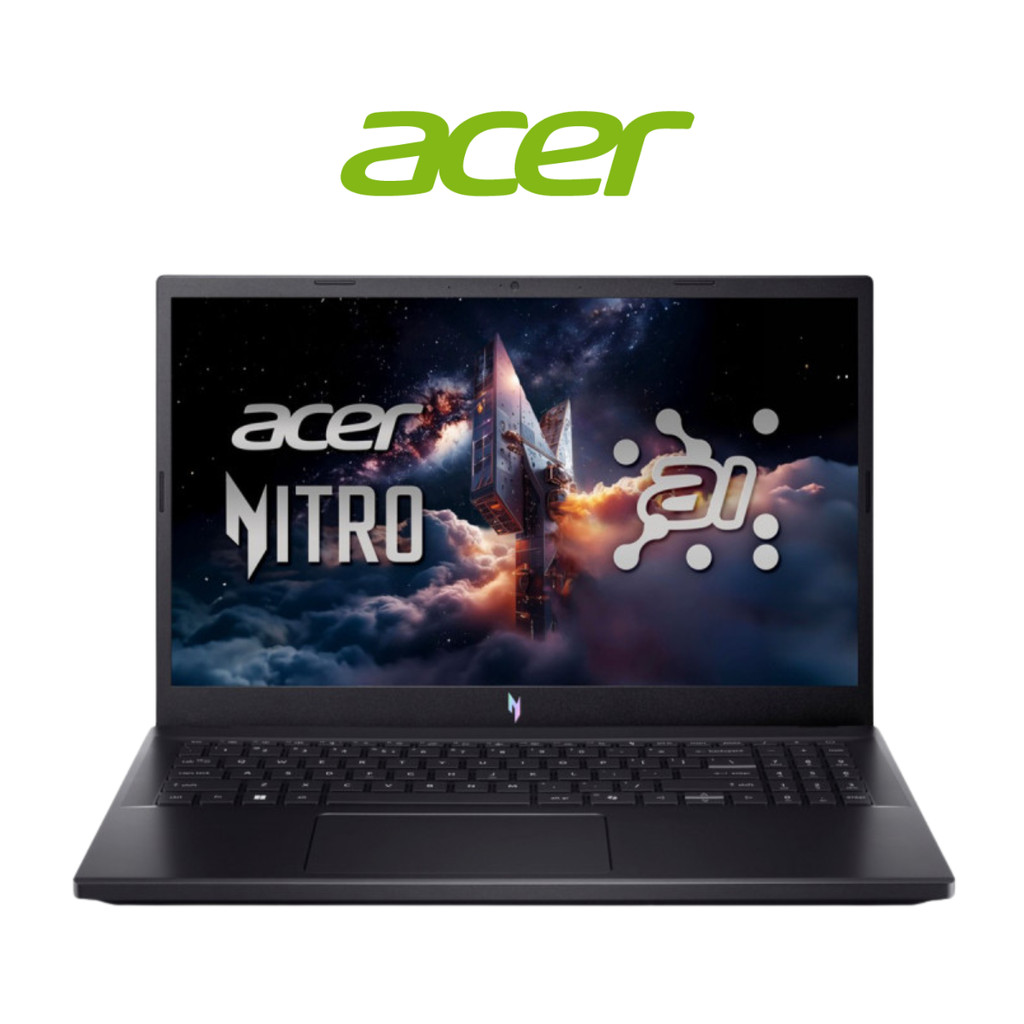 ACER notebook (โน้ตบุ๊ค)  NITRO V 15 AI ANV15-42-R1D1 (OBSIDIAN BLACK) รับประกัน 3 ปี