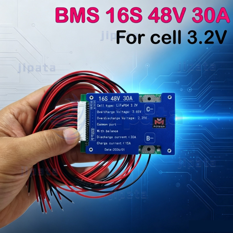 พร้อมส่ง.จากไทย BMS 16S 48V 30A/90A 50A/150A LiFePo4 (3.2V) BMS จักรยานไฟฟ้า มี Active Balance ในตัว