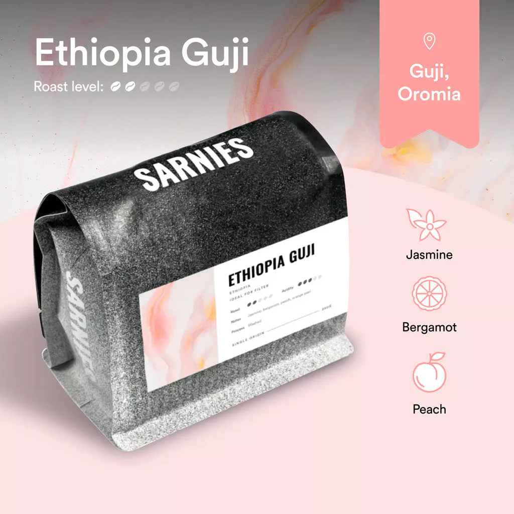 เมล็ดกาแฟ เอธิโอเปีย กูจิ บิชารา G1 Washed | Ethiopia Guji Bishala G1 Washed | Medium Light | Jasmine, Bergamot, Peach