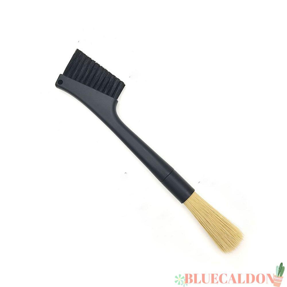 BLUECALDON Bar Espresso Brush, PP+PET Pappus Coffee|แปรงทําความสะอาดแปรงกาแฟเม็ดถั่วดําสองหัวสองวัตถ