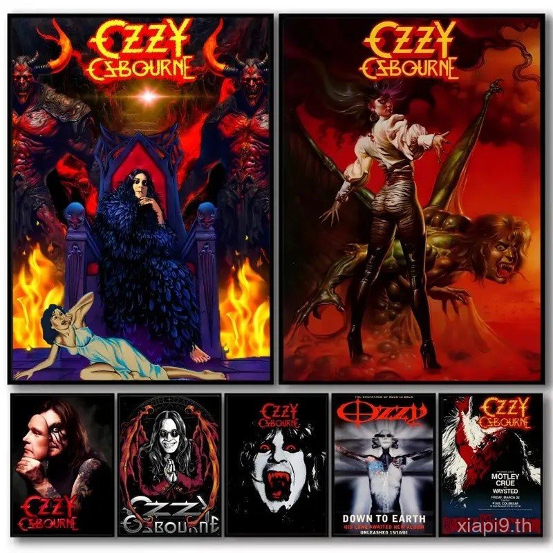 Pop Rock O_Ozzy O_Osbourne Band Art HD ผ้าลินินผ้าใบโปสเตอร์ Wall Art พิมพ์สําหรับห้องนั่งเล่นห้องนอ