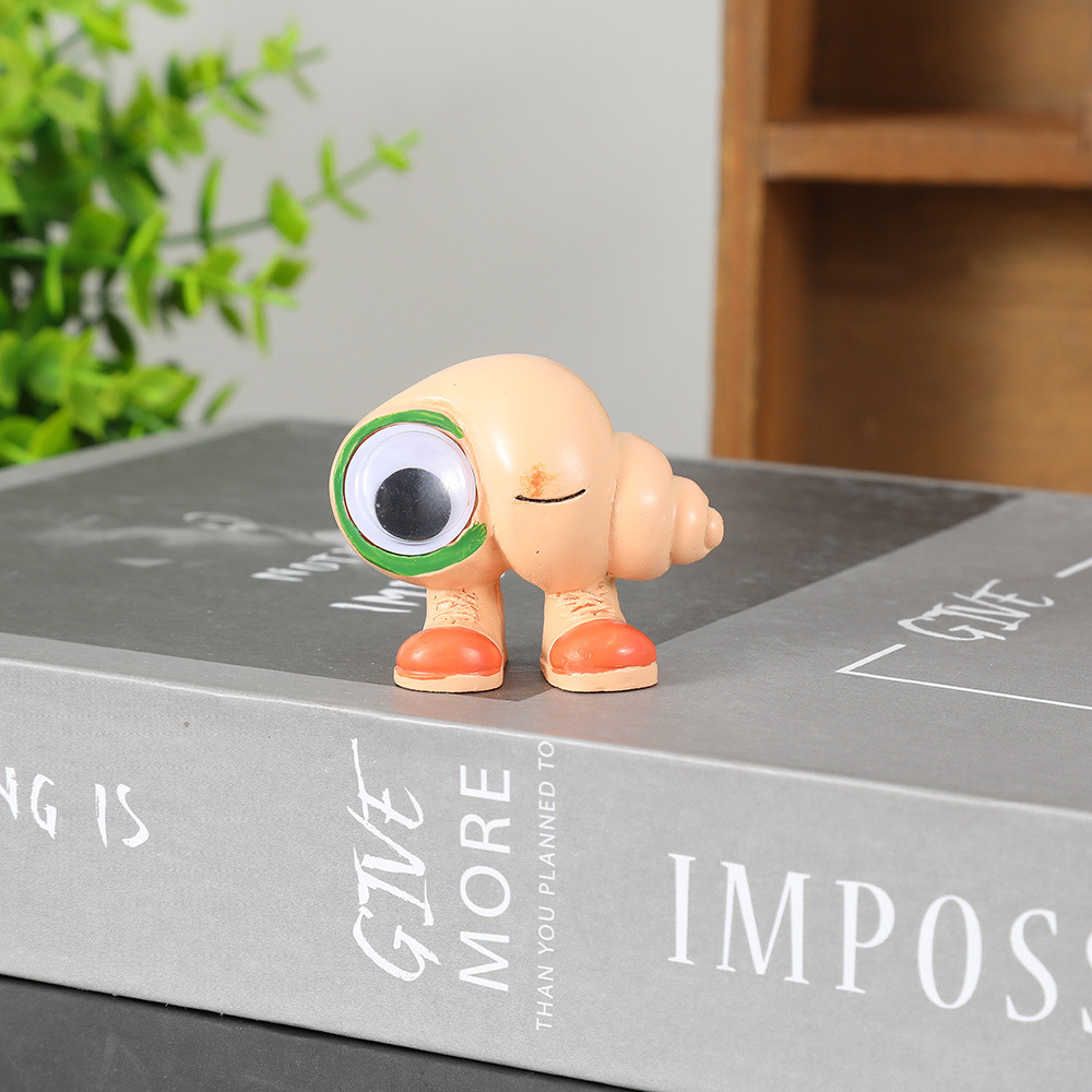 Creative Fun Cyclops Conch Cyclops ตกแต่งนิ้วโฮมออฟฟิศตกแต่งโต๊ะงานฝีมือเรซิน 2ZVN