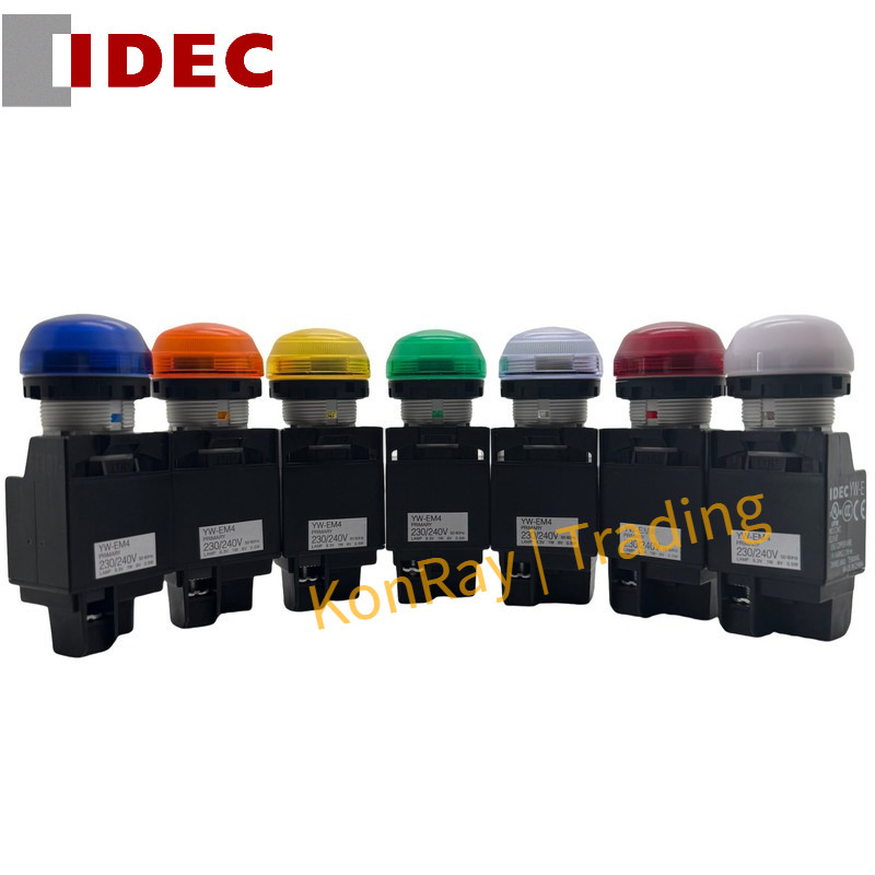 IDEC YW1P-2EM45R-2EM45Y-2EM45A-2EM45S-2EM45W YW YW1P-2EM45PW 240V Fire Bull ล้อตู้ตัวบ่งชี้