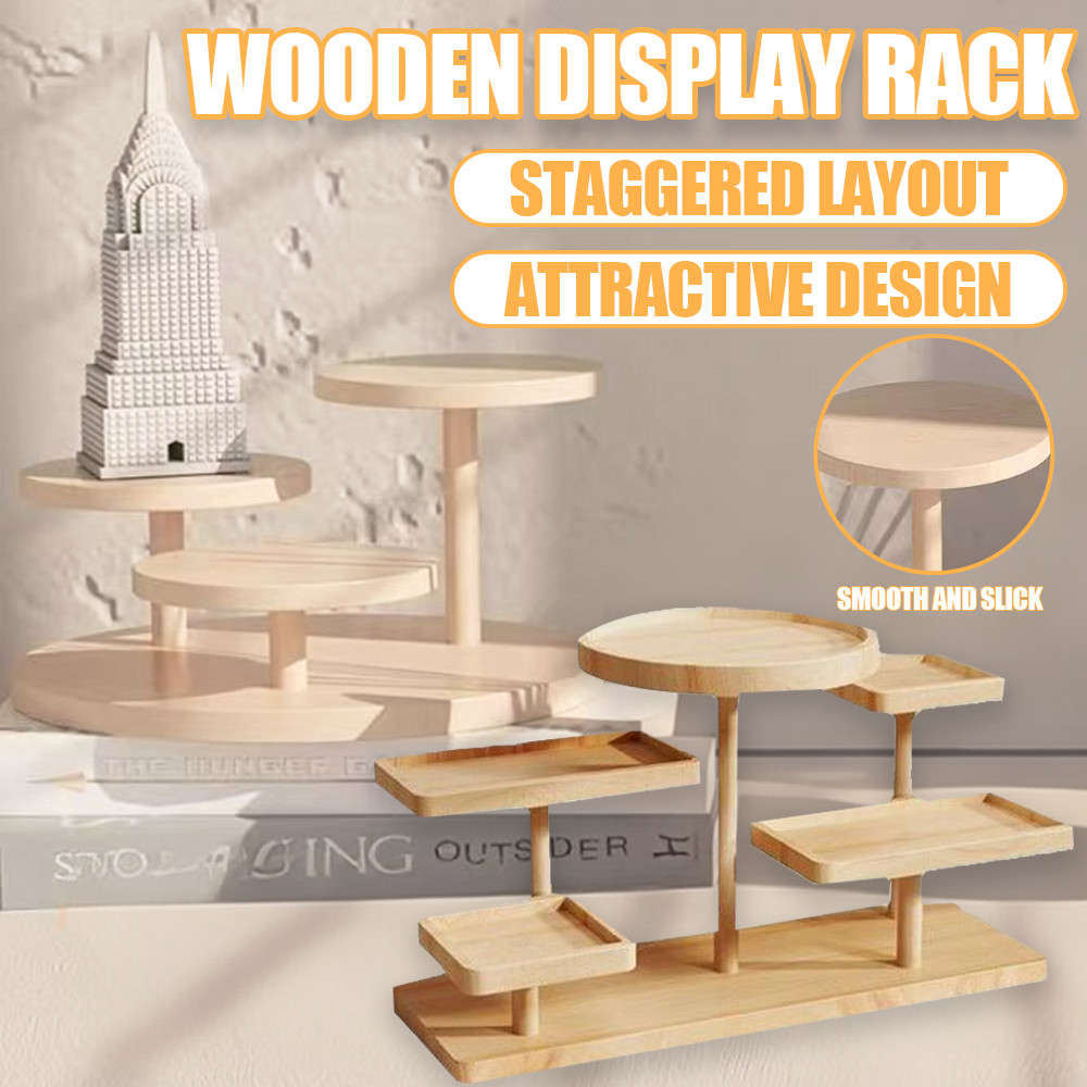 Minimalist Trapoezium Storage Table Exhibition Shelf Wooden Home Shelf