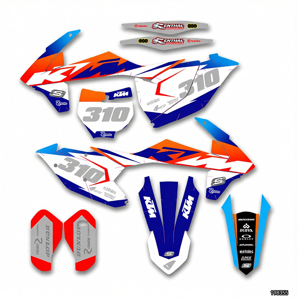 เหมาะสําหรับ KTM17-19EXC16-18SX-F Keweisi K16 Decal สติกเกอร์เปลี่ยนสี#7303