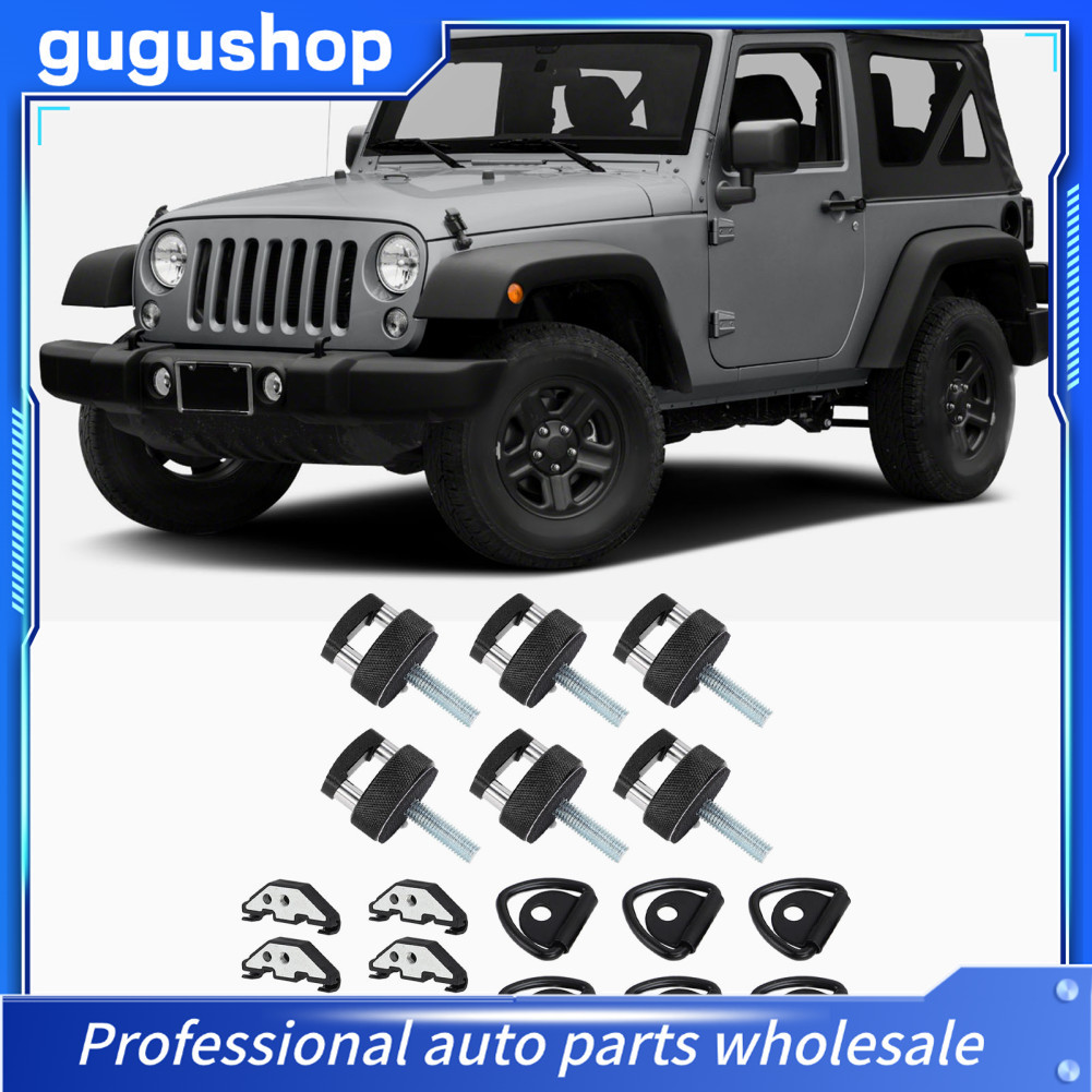 Gugushop Oreilet 6 ชุด Hard Top Quick Removal Fastener สกรูหัวแม่มือ Billet อลูมิเนียม Hardtop Faste